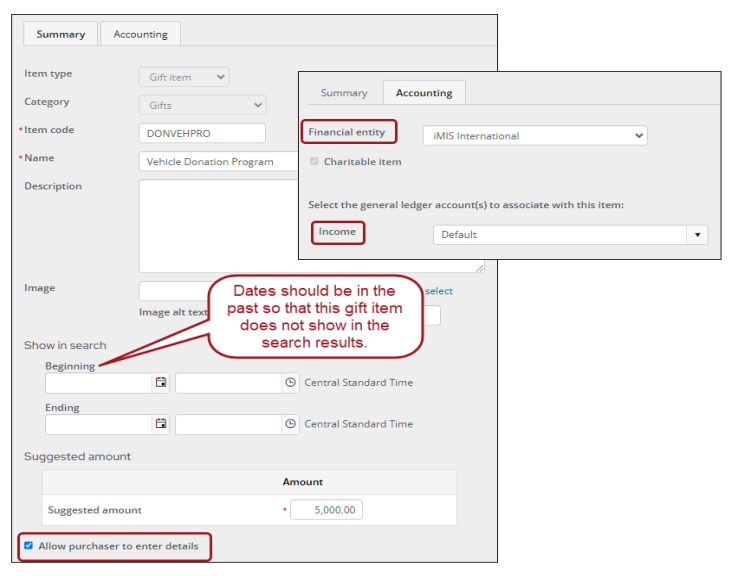 Product configuration